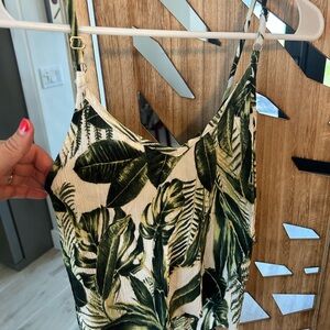 Tropical Leaf Print Tank size 2